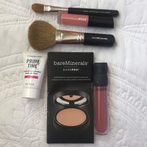 Bare minerals 2 lipgloss 2 brush foundation&primer